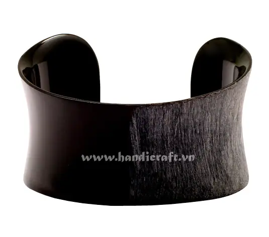 Matte Horn & Lacquer Cuff Bracelet HD00397, handmade buffalo horn jewelry