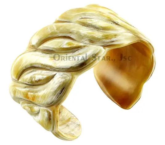 Natural Horn Carved Bracelet HD00400, handmade buffalo horn jewelry