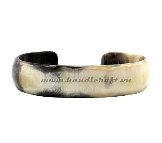 Black Horn Cuff Bracelet HD00402, handmade buffalo horn jewelry