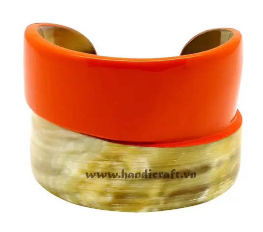 Horn & Lacquer Bangle Bracelet HD00405, handmade buffalo horn jewelry