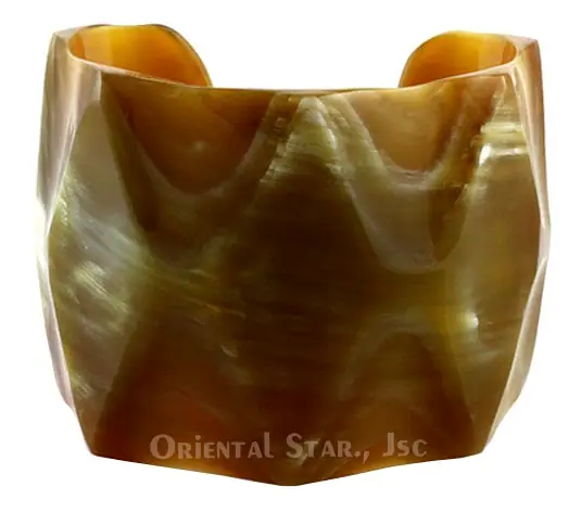 Diamond Cuff Horn Bracelet HD00423, handmade buffalo horn jewelry