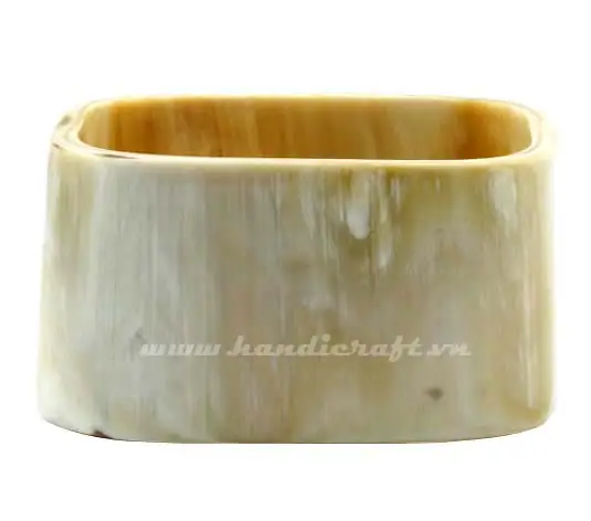 Square Natural Horn Bangle Bracelet HD00424, handmade buffalo horn jewelry