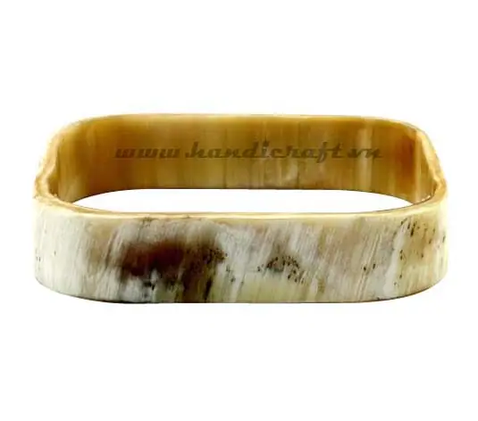 Natural Square Horn Bangle Bracelet HD00433, handmade buffalo horn jewelry