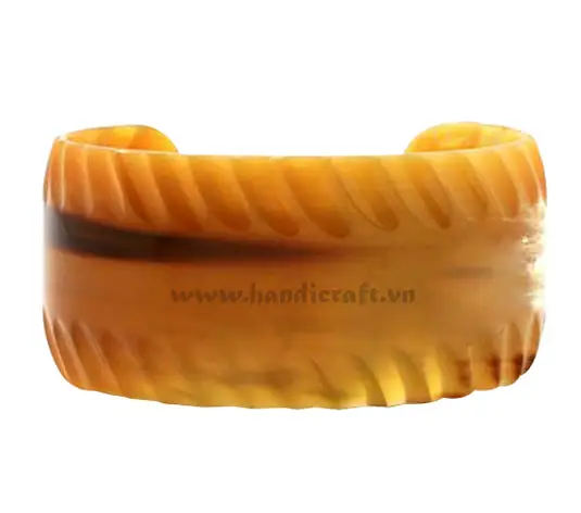 Natural Horn Carved Cuff Bracelet HD00436, handmade buffalo horn jewelry