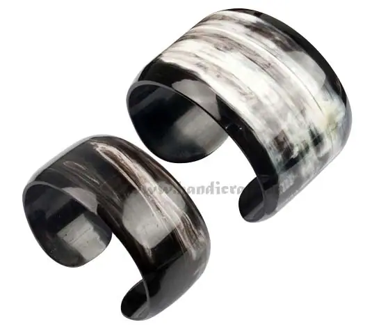 Horn & Lacquer Cuff Bracelet HD00438, handmade buffalo horn jewelry