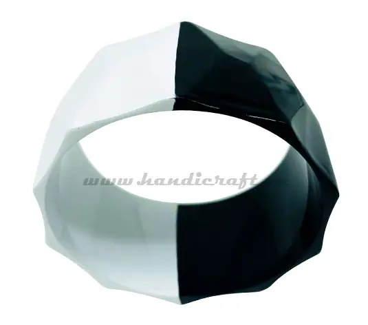 Black Diamond Horn Bangle Bracelet HD00439, handmade buffalo horn jewelry