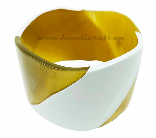 Lacquer & Horn Bangle Bracelet HD00462, handmade buffalo horn jewelry