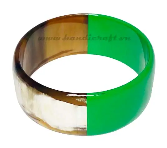 Horn & Lacquer Bangle Bracelet HD00466, handmade buffalo horn jewelry