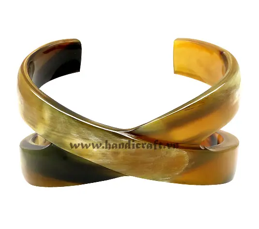 Natural Horn Cuff Bracelet HD00481, handmade buffalo horn jewelry