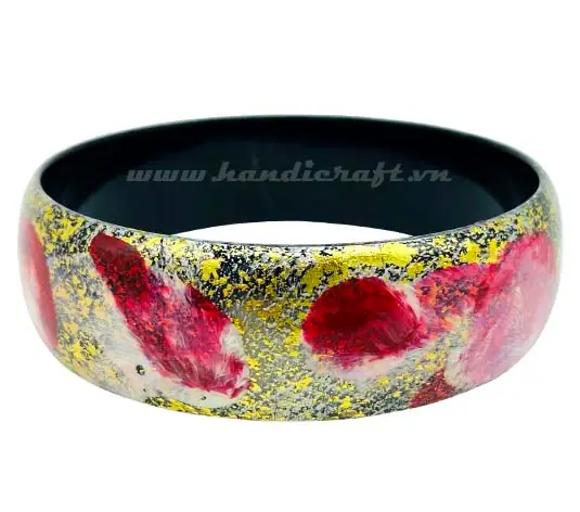 Horn & Lacquer Bracelet HD00558, handmade buffalo horn jewelry