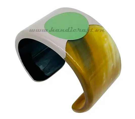 Horn & Lacquer Bracelet HD00563, handmade buffalo horn jewelry