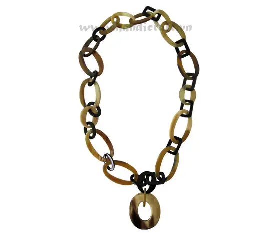 Natural Oval Horn HD10013, handmade buffalo horn jewelry