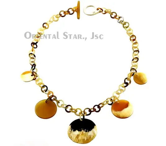 Round Horn Circles HD10021, handmade buffalo horn jewelry
