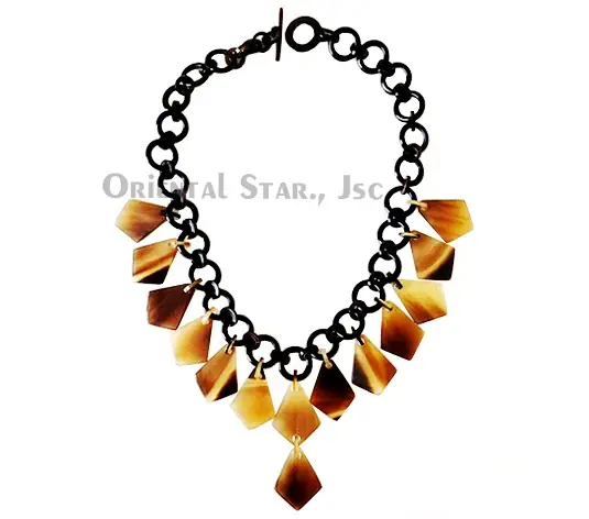 Brown Diamond Horn HD10026, handmade buffalo horn jewelry
