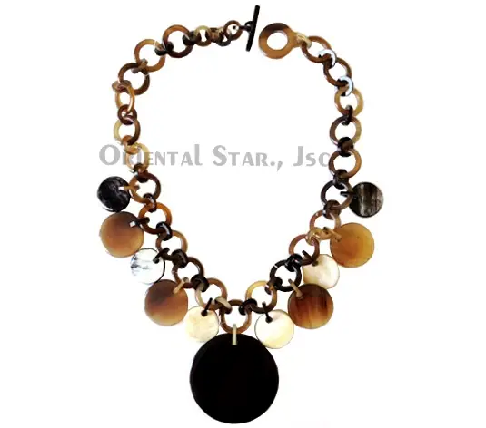 Round Horn Circles HD10029, handmade buffalo horn jewelry