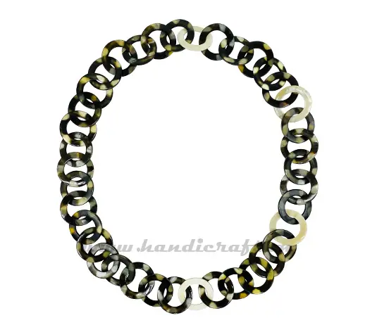 Round Horn, Combination Colors HD10044, handmade buffalo horn jewelry