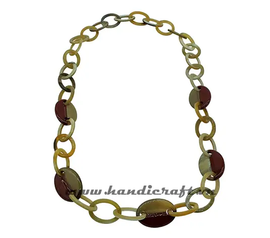 Oval Horn Links HD10045, handmade buffalo horn jewelry