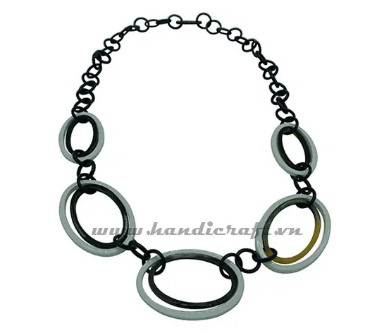 Buffalo Horn with White Lacquer HD10048, handmade buffalo horn jewelry