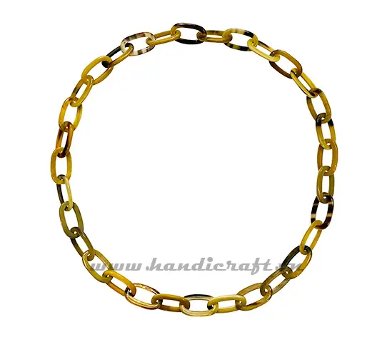 Oval Horn Links HD10057, handmade buffalo horn jewelry