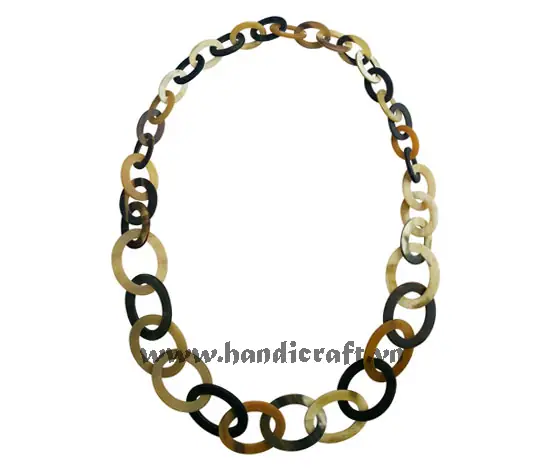 Small & Large Oval Horn Links HD10083, handmade buffalo horn jewelry
