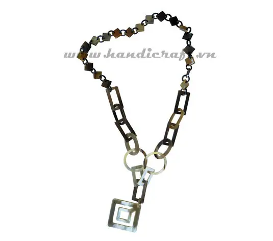 Natural Square & Round Horn HD10087, handmade buffalo horn jewelry