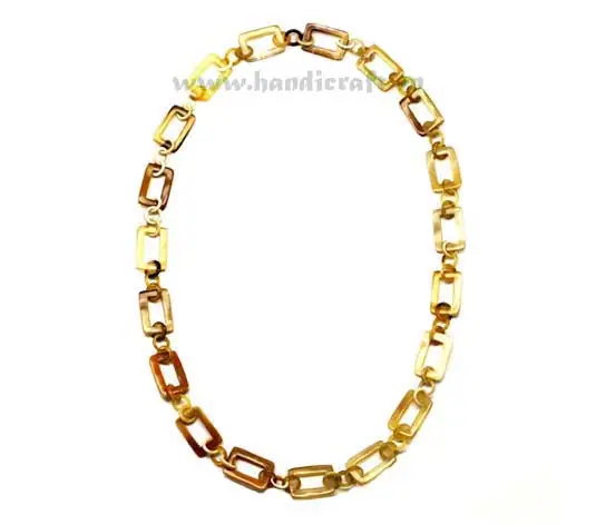 Yellow Horn Links HD10091, handmade buffalo horn jewelry