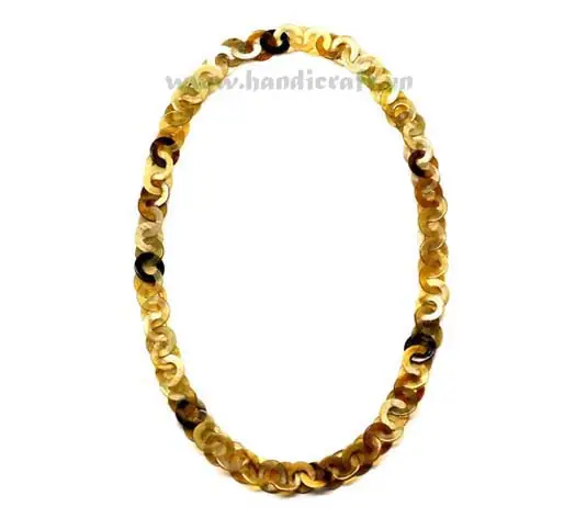 Small Round Horn Links HD10103, handmade buffalo horn jewelry