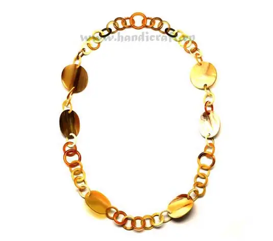 Horn Links with Large Round & Oval Horn HD10104, handmade buffalo horn jewelry