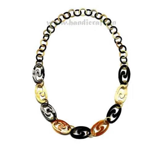 Oval Horn Carved HD10106, handmade buffalo horn jewelry