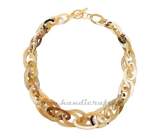 Natural Horn Chain HD10119, handmade buffalo horn jewelry