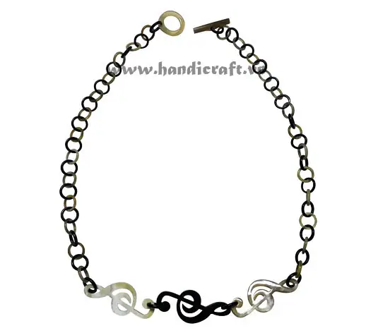 Horn Links with Music Tone Pendant HD10122, handmade buffalo horn jewelry