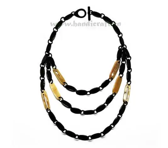 Triple Layer Necklace HD10129, handmade buffalo horn jewelry
