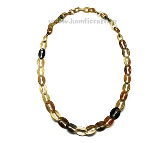 Oval Horn Links HD10131, handmade buffalo horn jewelry