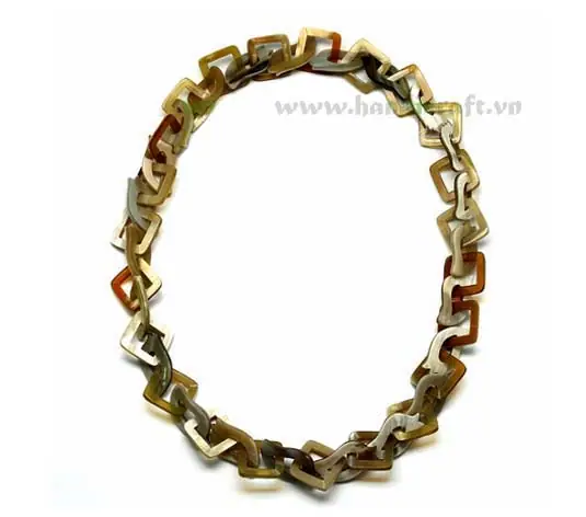Square & Leave Shaped Horn HD10157, handmade buffalo horn jewelry