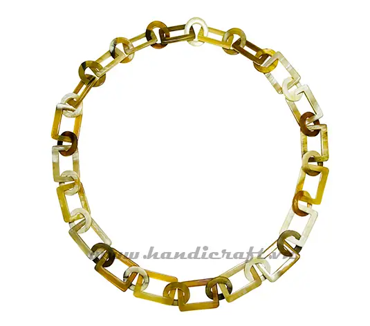 Rectangular with Small Horn Links HD10158, handmade buffalo horn jewelry