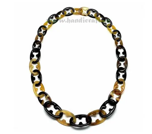 Dark & Light Horn Carved HD10160, handmade buffalo horn jewelry