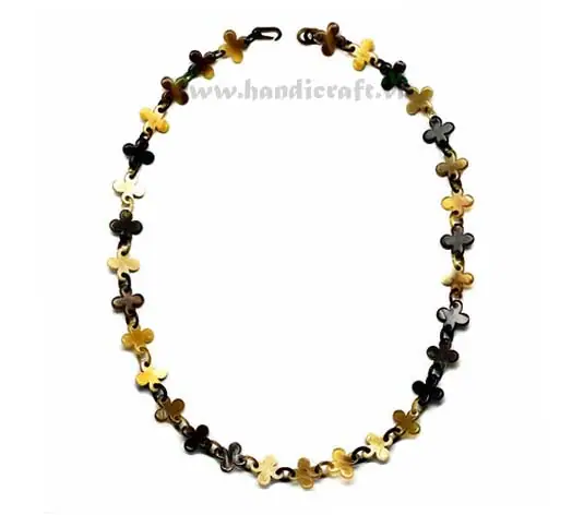Horn Flower Links HD10161, handmade buffalo horn jewelry