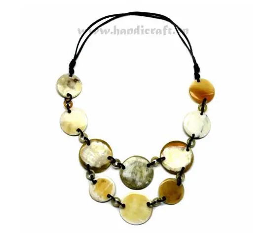 Round Horn with Double Layers HD10171, handmade buffalo horn jewelry