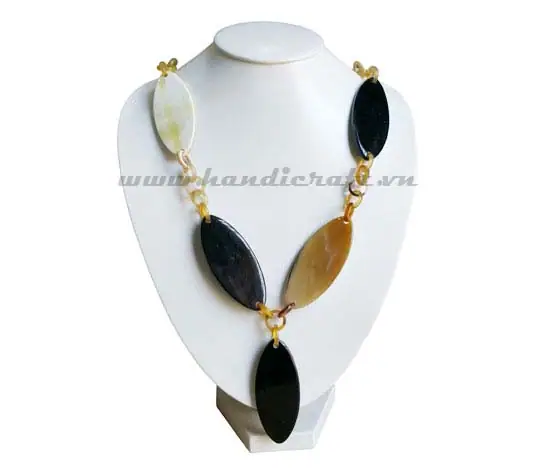Large Oval Horn HD10202, handmade buffalo horn jewelry