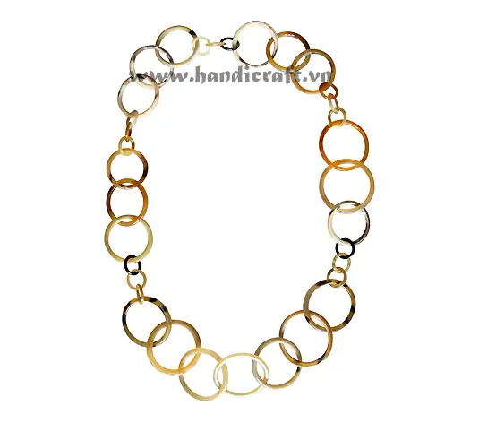 Round Circles Horn Links HD10233, handmade buffalo horn jewelry