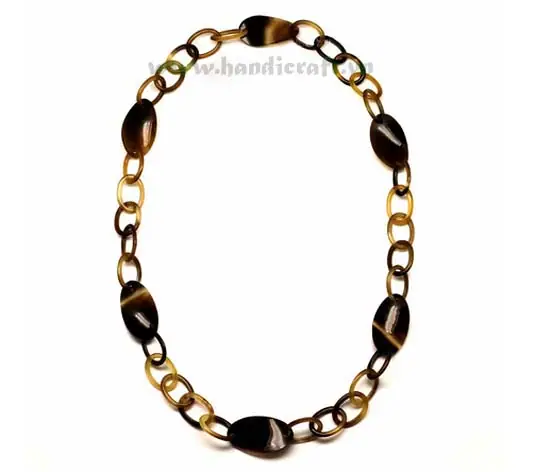 Solid Horn with Circles HD10237, handmade buffalo horn jewelry