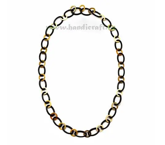 Small & Oval Horn Links HD10255, handmade buffalo horn jewelry
