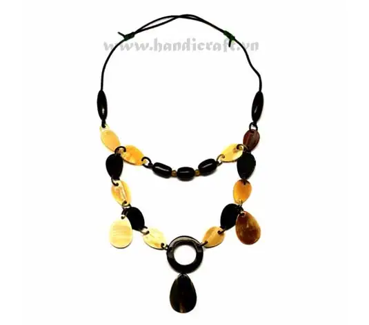 Solid Horn Double Layer Necklace HD10257, handmade buffalo horn jewelry
