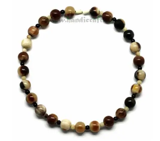Horn Beaded Necklace HD10261, handmade buffalo horn jewelry