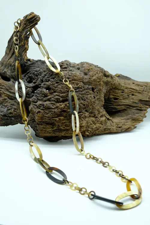 Small Horn Circle with Oval Horn HD10265, handmade buffalo horn jewelry