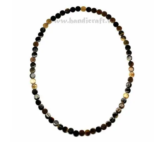 Flat Round Horn Beads HD10300, handmade buffalo horn jewelry