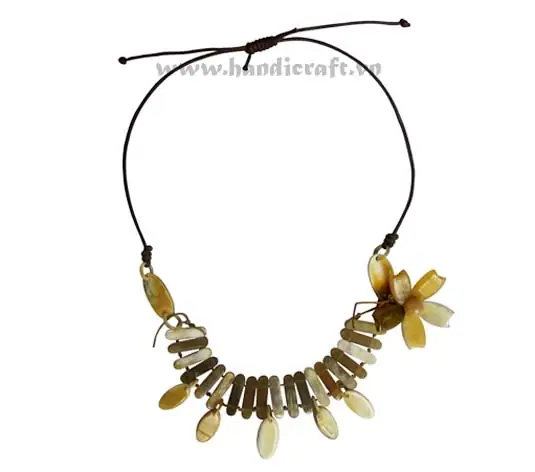 Inspiration Horn with Flowers HD10309, handmade buffalo horn jewelry