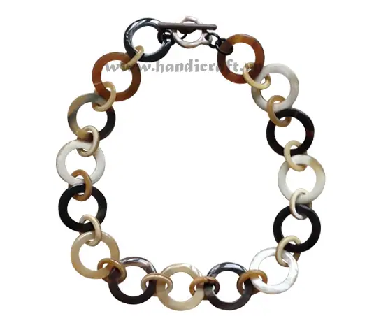 Round Horn Circles HD10321, handmade buffalo horn jewelry