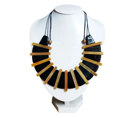 Dark Horn Necklace HD10322, handmade buffalo horn jewelry