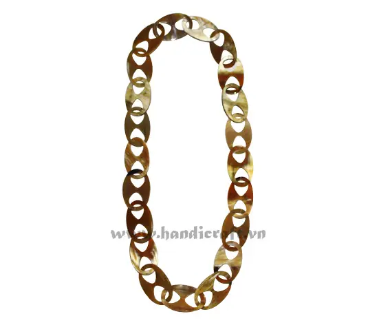 Oval Horn Necklace HD10332, handmade buffalo horn jewelry